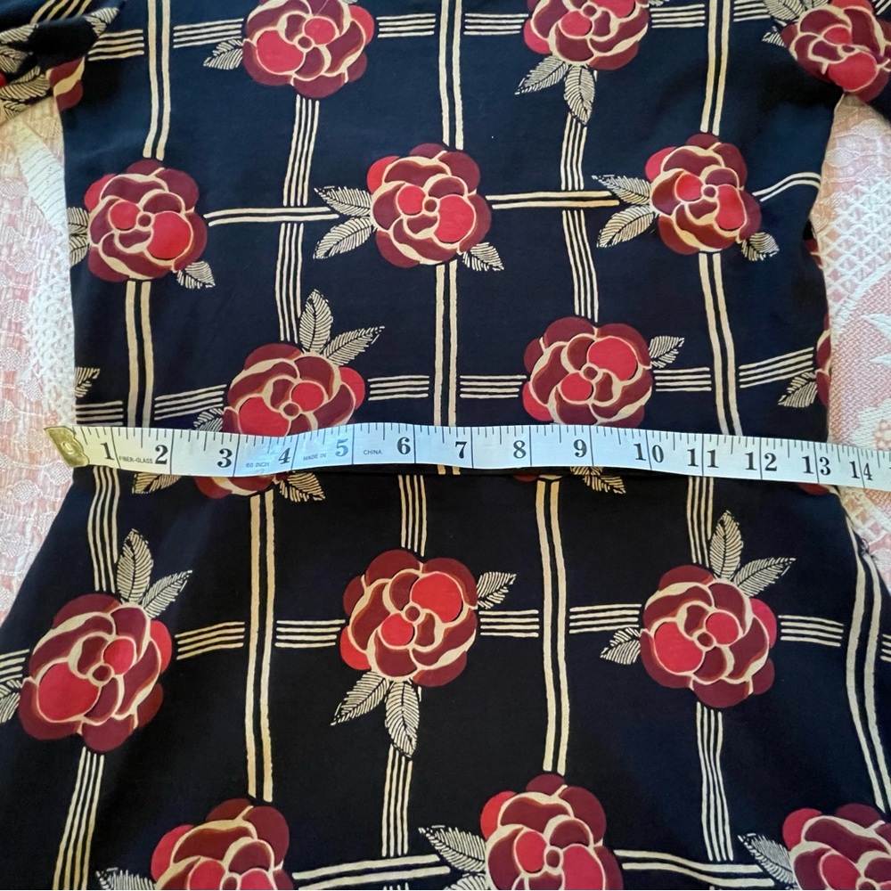 Pact Fit And Flare Party Party Dress Floral Patterned Fabric in Black and Red - Picture 5 of 10